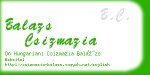 balazs csizmazia business card